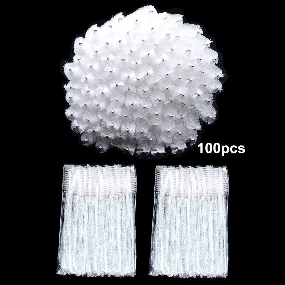 Wholesale 100pcs Disposable Eyelash Brushes Spoolies Micro Lash Mascara Wands Combs for Eyelash Extension Makeup Cosmetic Tools