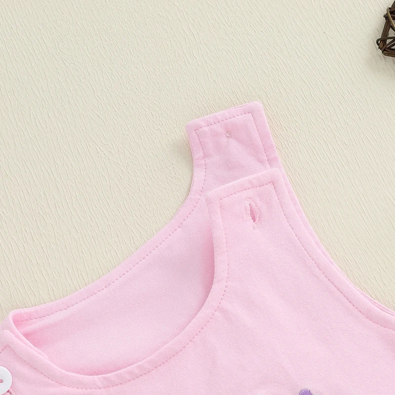 2025-04-01 Lioraitiin Toddler Baby Girl Birthday Dress Dog Embroidered Round Neck Sleeveless Tank Dress Cute Summer Clothes