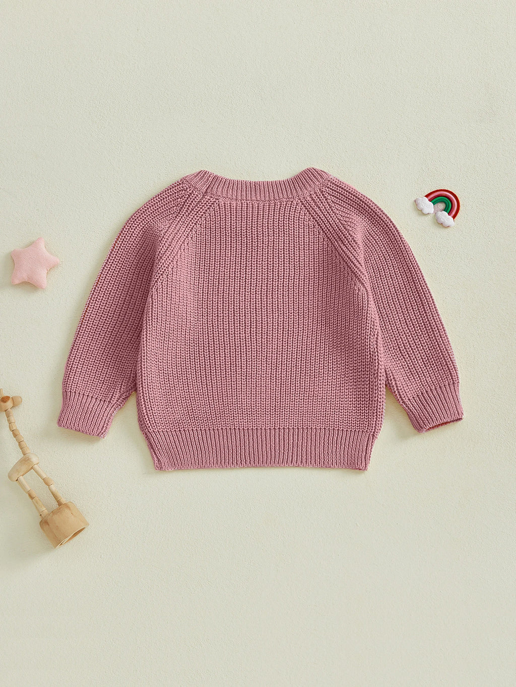 2025-05-08 Lioraitiin Toddler Baby Boys Girls Knit Sweaters Long Sleeve Round Neck Solid Color Pullover Fall Tops