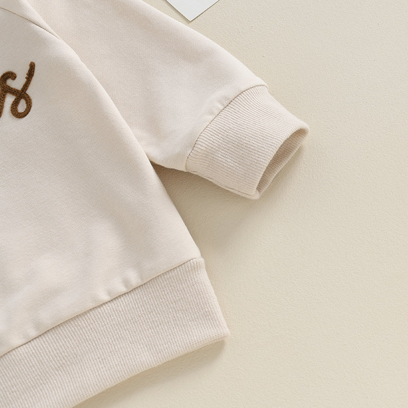 2023-08-15 Lioraitiin0-18M Sister Matching Romper Outfits Letter Print Long Sleeve Round Neck Sweatshirt Toddler Fall Clothes