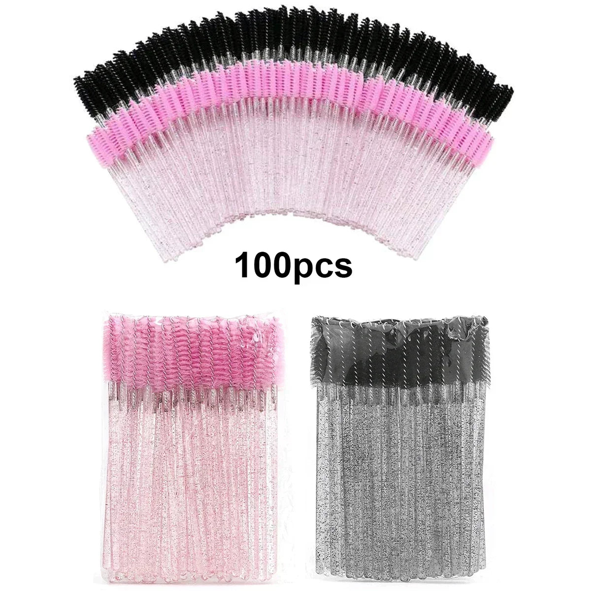 Wholesale 100pcs Disposable Eyelash Brushes Spoolies Micro Lash Mascara Wands Combs for Eyelash Extension Makeup Cosmetic Tools