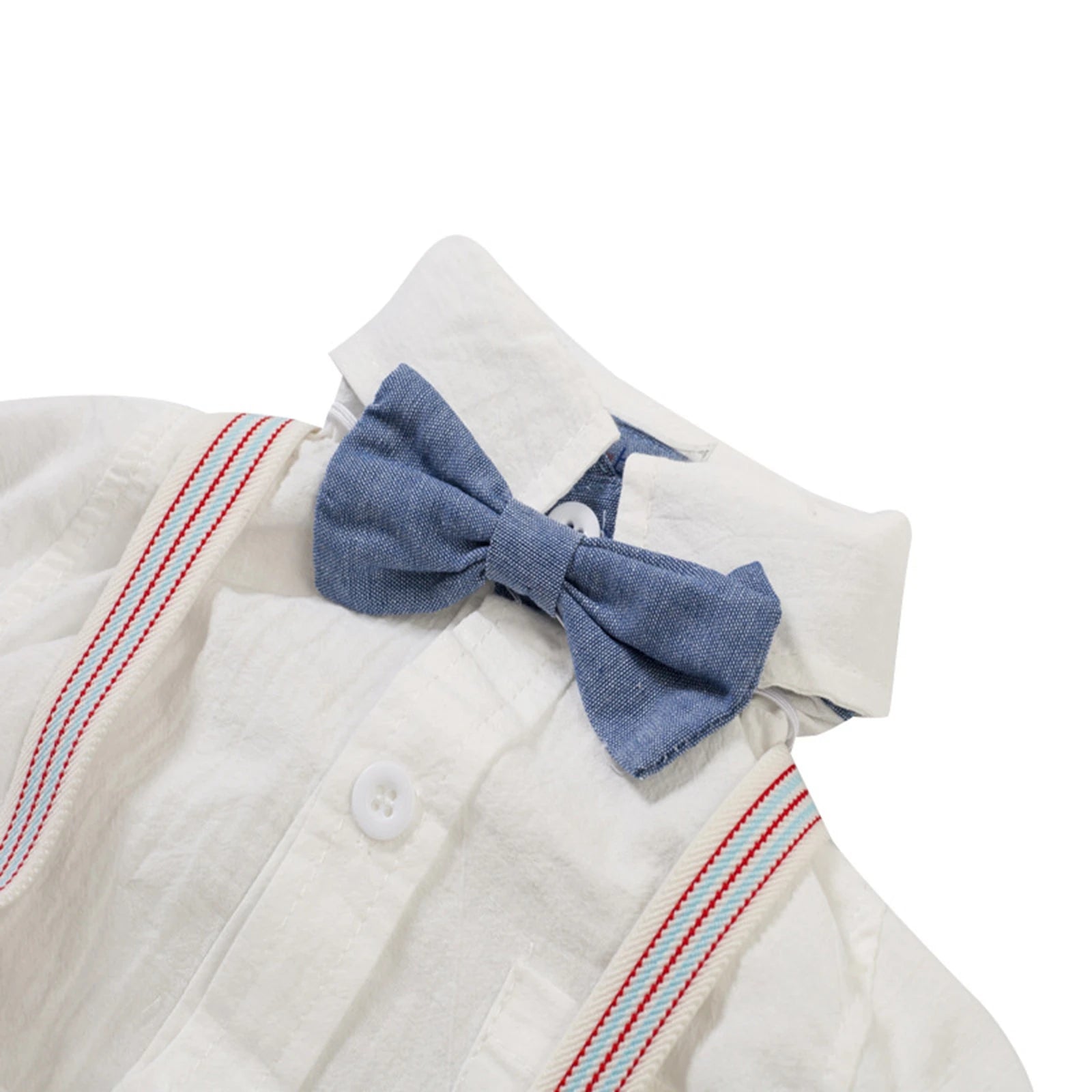 Citgeett Summer Toddler Kid Boys Long Sleeve Tops Suspender Pants Suit Long Sleeve Lapel Button Romper Shirt Gentleman Clothes