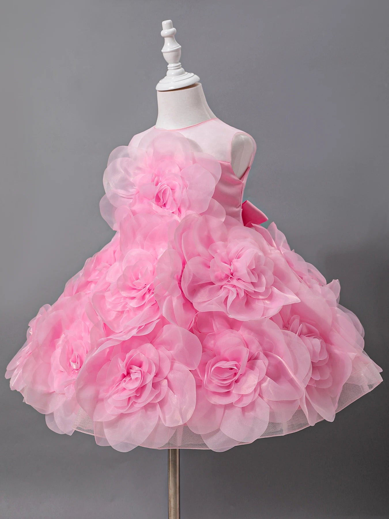 Girls Princess Dress Luxury Elegant Lilac Sleeveless Party Evening Dresses Kids Wedding Birthday Ball Gown For Girl Children