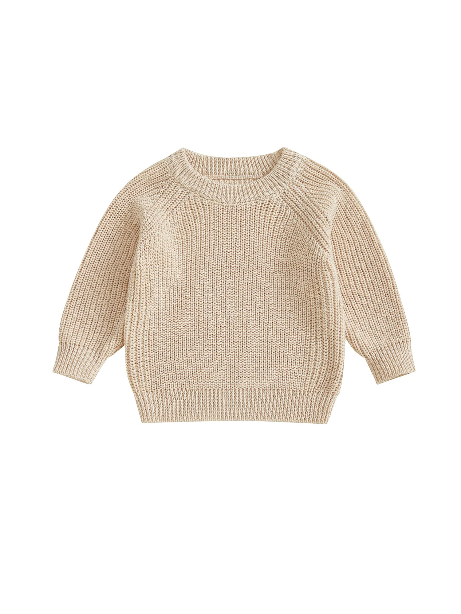 2025-05-08 Lioraitiin Toddler Baby Boys Girls Knit Sweaters Long Sleeve Round Neck Solid Color Pullover Fall Tops
