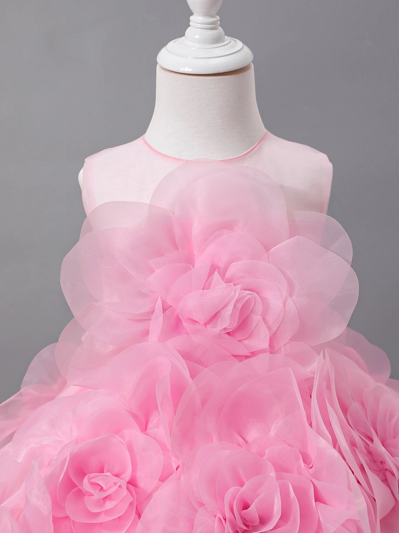 Girls Princess Dress Luxury Elegant Lilac Sleeveless Party Evening Dresses Kids Wedding Birthday Ball Gown For Girl Children