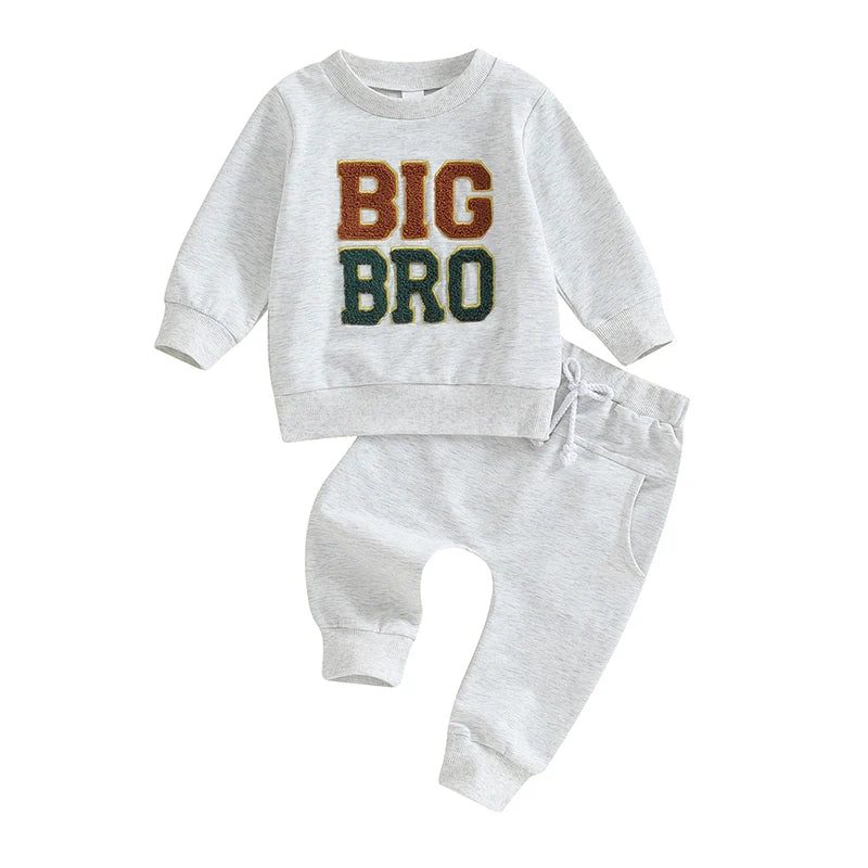Big Brother Little Brother Matching Outfit Toddler Baby Boy Long Sleeve Sweatshirt Pants Set Fall Clothes