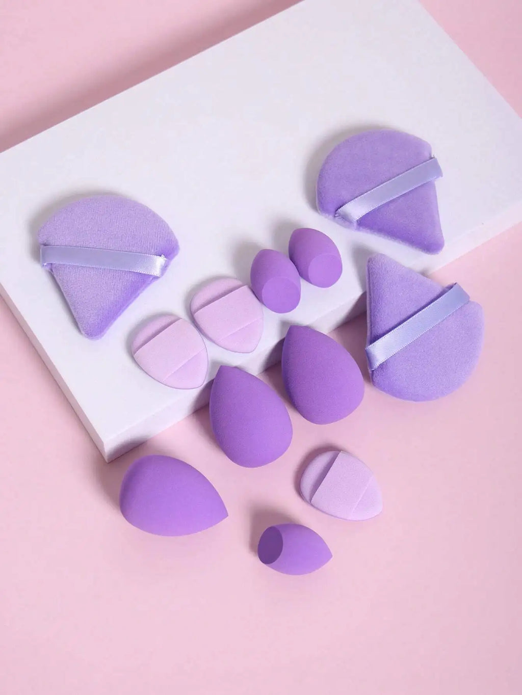 12-Piece Makeup Sponge and Puff Variety Set - full kit