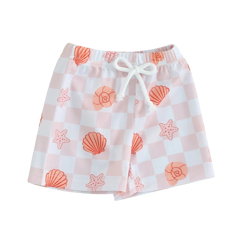 Lioraitiin Toddler Baby Boys Swim Shorts Fashion Print Elastic Waist Shorts  Kids Boy Hawaiian Beach Board Shorts Swimwear