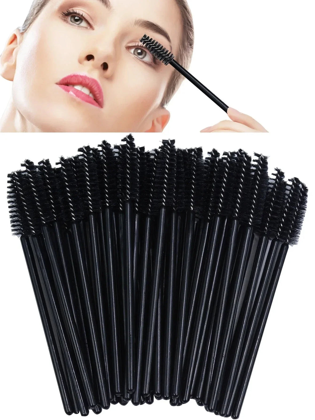 Wholesale 100pcs Disposable Eyelash Brushes Spoolies Micro Lash Mascara Wands Combs for Eyelash Extension Makeup Cosmetic Tools