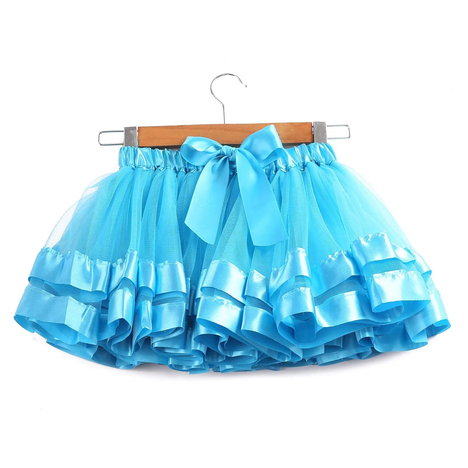 Pageant Dresses for Toddler Girls Children's Colorful Skirt Lined Skirt Mesh Half Bodycon Solid 9 Years Girl Dress