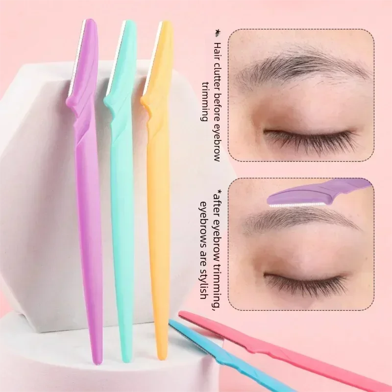 3pcs Eyebrow Trimmer Makeup Tools Safe Eye Brow Razor Face Body Hair Removal Shaver Blades Woman Eyelash Eyebrows Shaping Knife