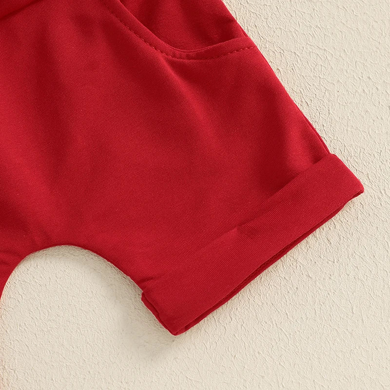 2024-11-21 Lioraitiin Toddler Boys Summer Outfit Truck Embroidered O-Neck Short Sleeve T-Shirts Elastic Waist Shorts Clothes Set