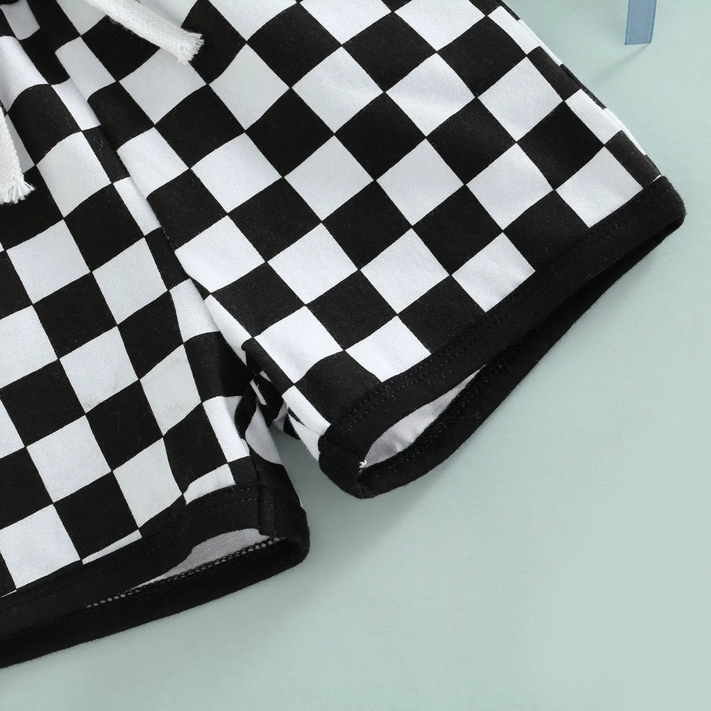 2022-05-04 Lioraitiin 0-3Years Toddler Baby Boys Shorts with Checkerboard Elastic Plaid Printed Pant Clothing