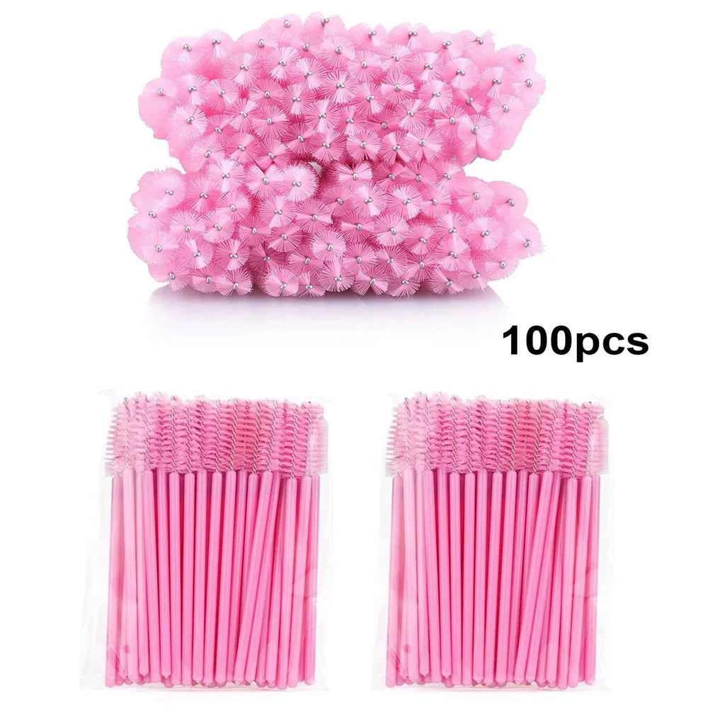 Wholesale 100pcs Disposable Eyelash Brushes Spoolies Micro Lash Mascara Wands Combs for Eyelash Extension Makeup Cosmetic Tools