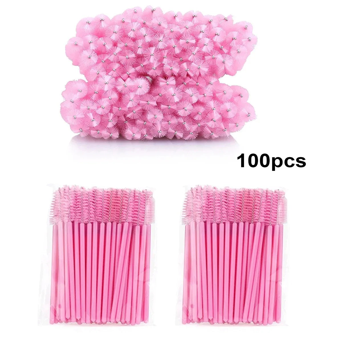 Wholesale 100pcs Disposable Eyelash Brushes Spoolies Micro Lash Mascara Wands Combs for Eyelash Extension Makeup Cosmetic Tools