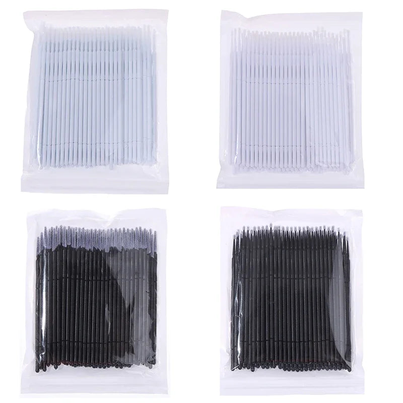 100Pcs Disposable Micro Brush Applicator For Eyelash Extension Mascara Household Salon Makeup Supply