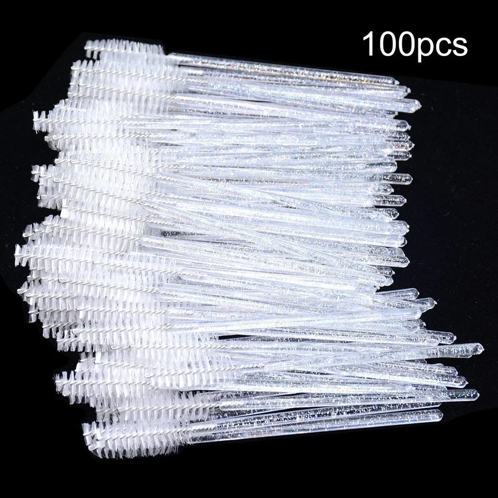Wholesale 100pcs Disposable Eyelash Brushes Spoolies Micro Lash Mascara Wands Combs for Eyelash Extension Makeup Cosmetic Tools