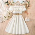 Clothes Girl 6 Years Toddler Girls Sleeveless Solid Dress Dance Party Dresses Clothes Christmas Dress for Toddler Girl