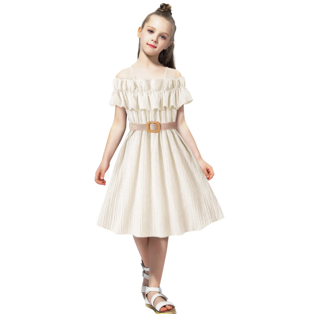 Clothes Girl 6 Years Toddler Girls Sleeveless Solid Dress Dance Party Dresses Clothes Christmas Dress for Toddler Girl
