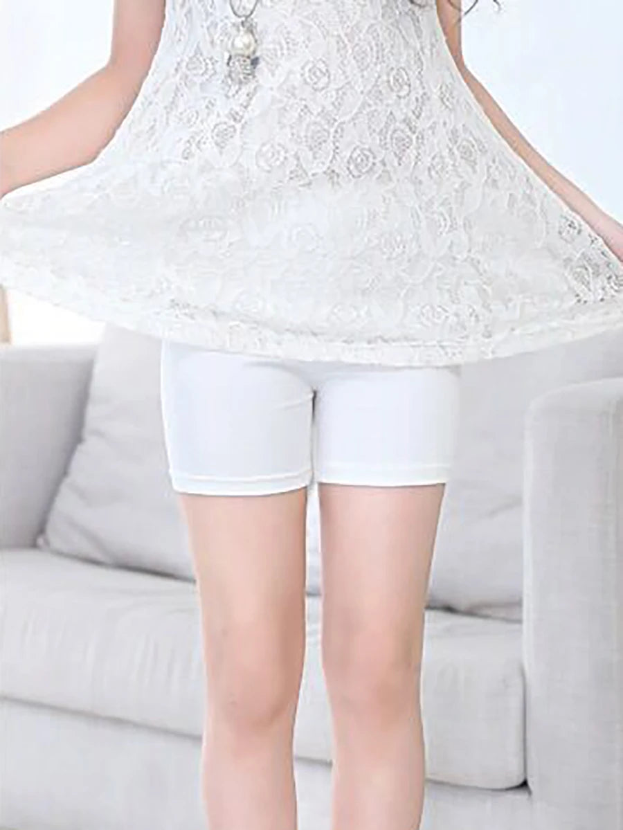 8pcs Girls' Soft and Comfortable Summer Lightweight Breathable Boxer Brief Underwear, childAnti-PeekFashion Sports Shortsand