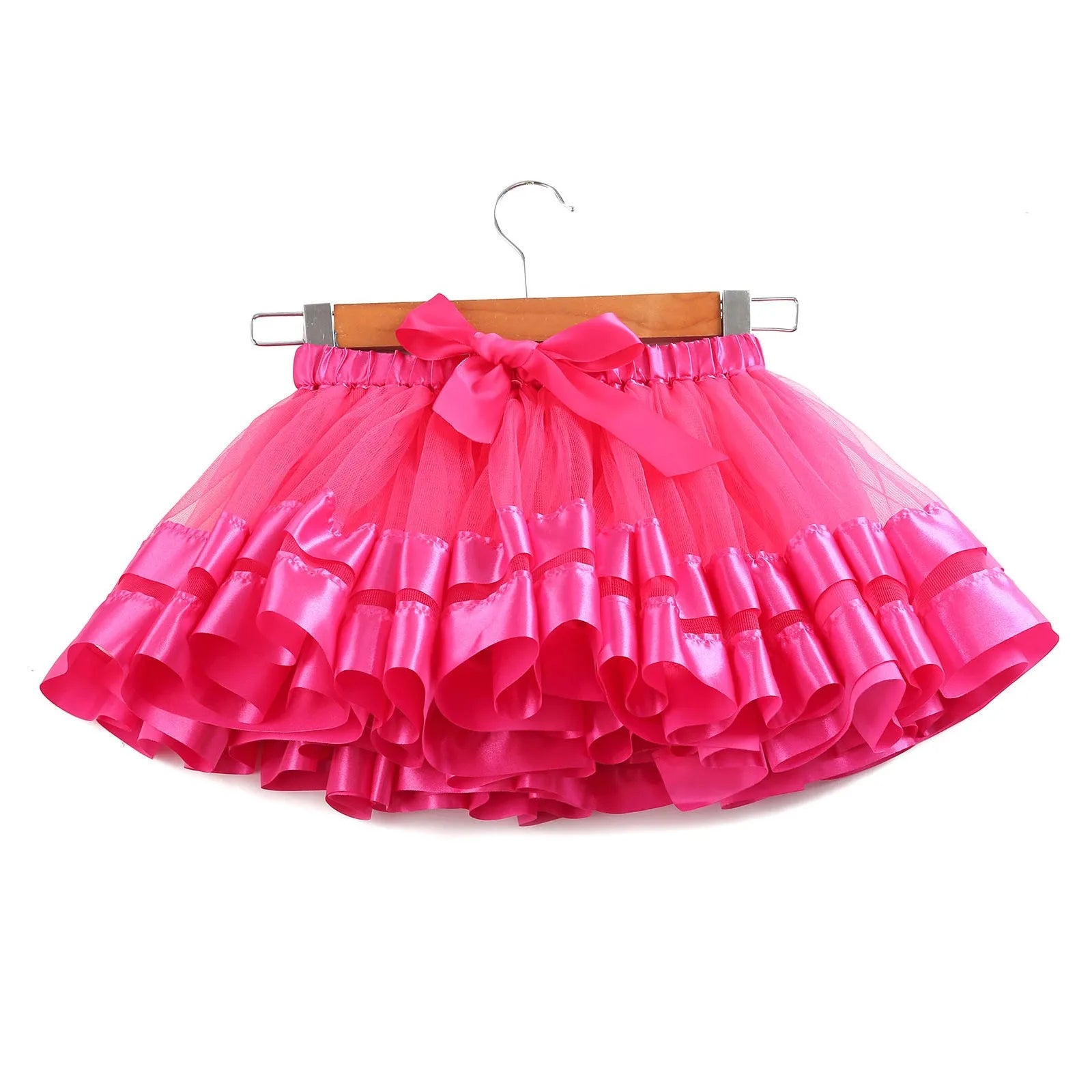 Pageant Dresses for Toddler Girls Children's Colorful Skirt Lined Skirt Mesh Half Bodycon Solid 9 Years Girl Dress