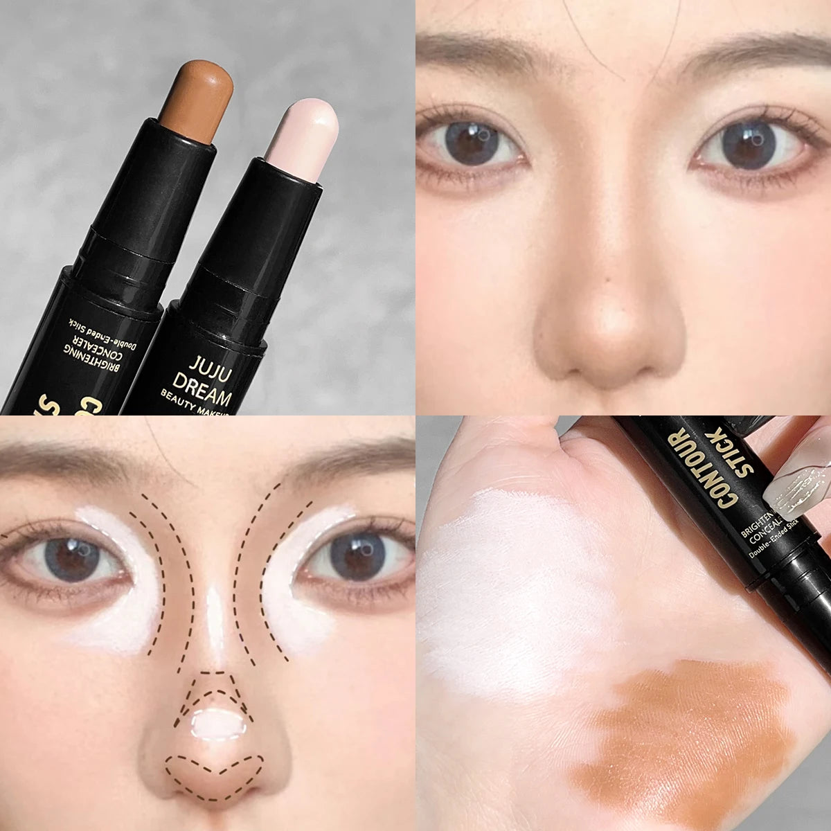 Dual-Ended Contour and Concealer Stick - Deep