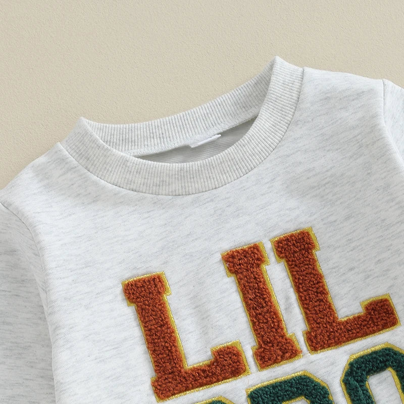 Big Brother Little Brother Matching Outfit Toddler Baby Boy Long Sleeve Sweatshirt Pants Set Fall Clothes