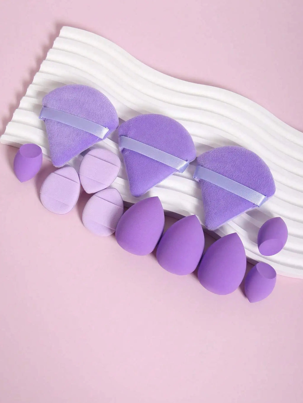12-Piece Makeup Sponge and Puff Variety Set - styled