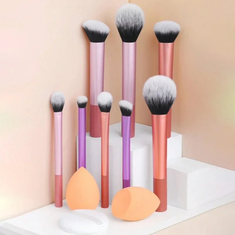 Makeup Brush Kit Soft 8pcs Synthetic Hair Make Up Brushes Foundation Blush Eyeshadow Cosmetic Makeup Tools