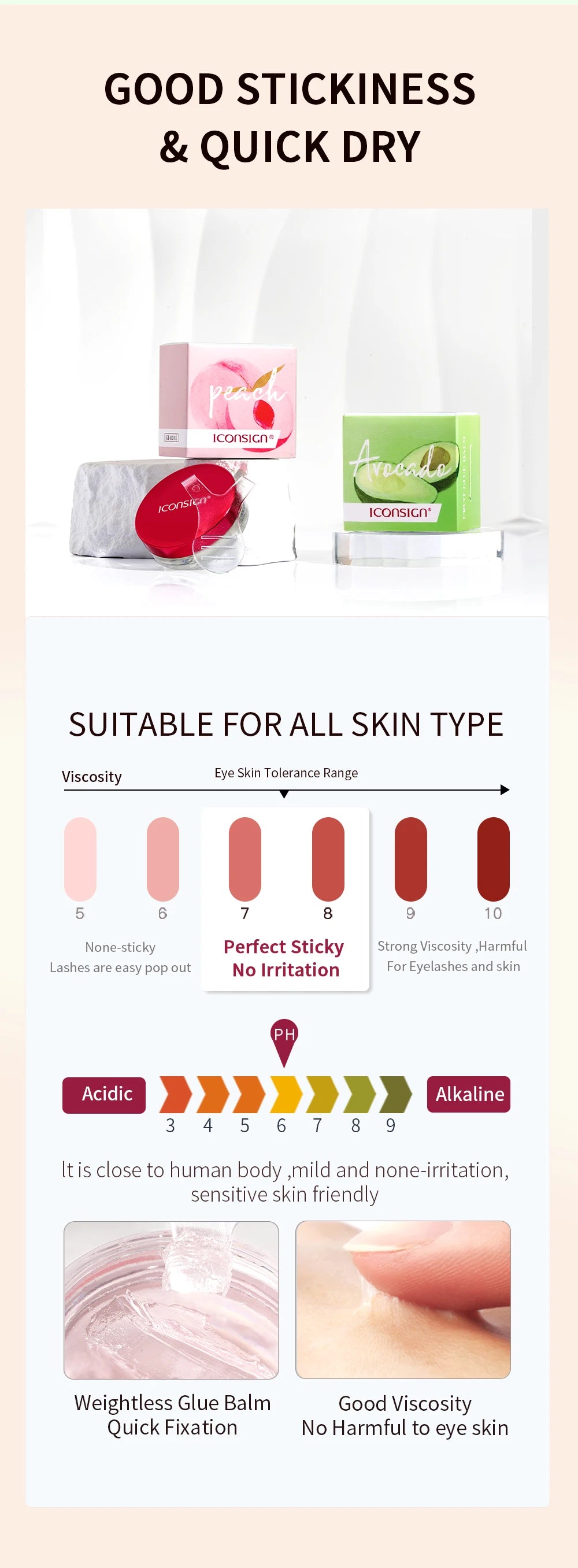 8g Eyelash Enhancement Glue balm Fruit Flavor Eyebrow Setting Long Lasting Glue Lash Lifting 10s Dry Waterproof Eye Make Up Tool