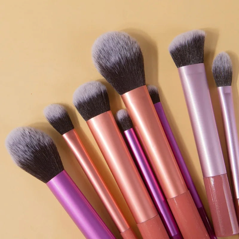 Makeup Brush Kit Soft 8pcs Synthetic Hair Make Up Brushes Foundation Blush Eyeshadow Cosmetic Makeup Tools