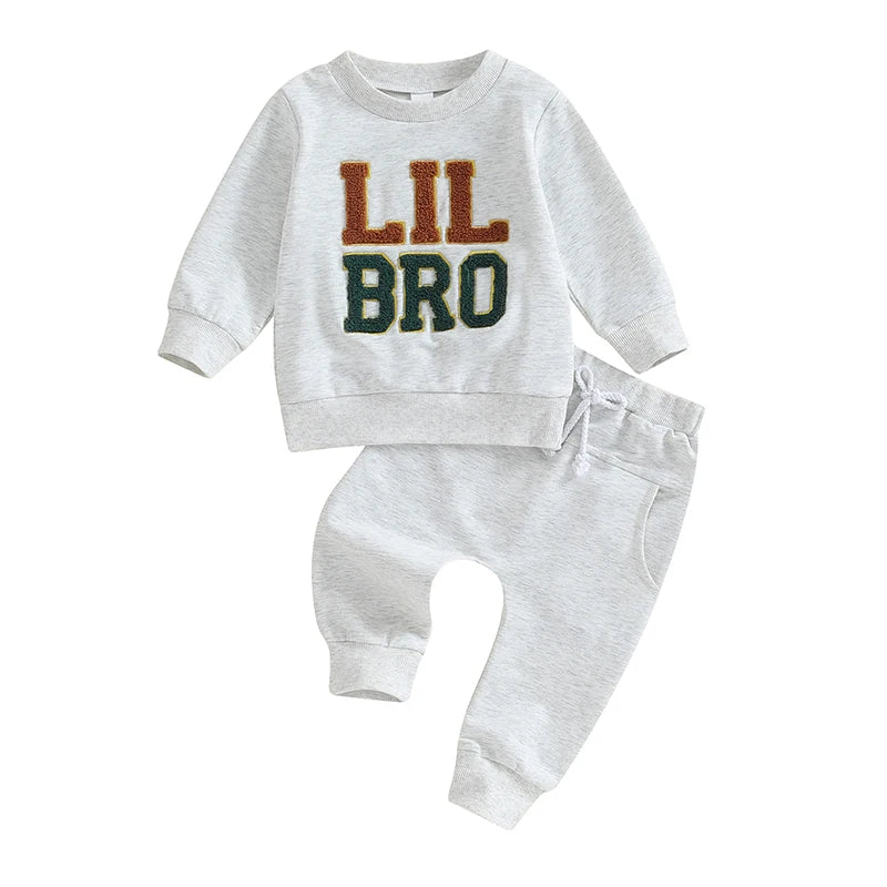 Big Brother Little Brother Matching Outfit Toddler Baby Boy Long Sleeve Sweatshirt Pants Set Fall Clothes