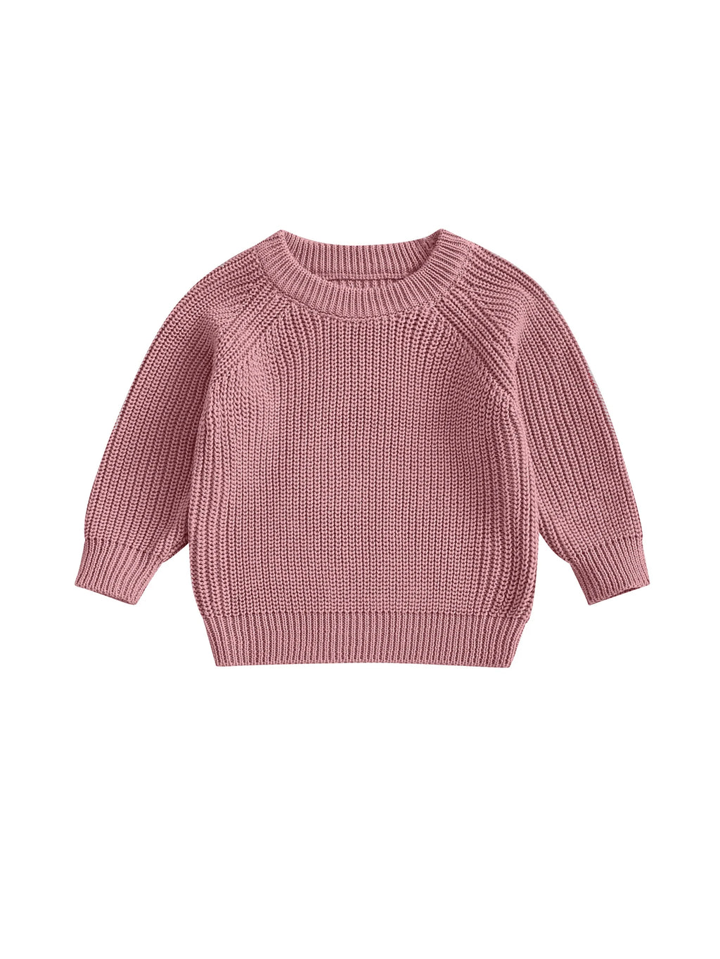 2025-05-08 Lioraitiin Toddler Baby Boys Girls Knit Sweaters Long Sleeve Round Neck Solid Color Pullover Fall Tops