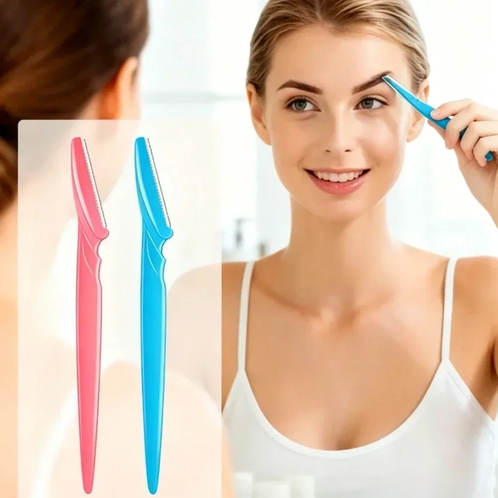 3pcs Eyebrow Trimmer Makeup Tools Safe Eye Brow Razor Face Body Hair Removal Shaver Blades Woman Eyelash Eyebrows Shaping Knife
