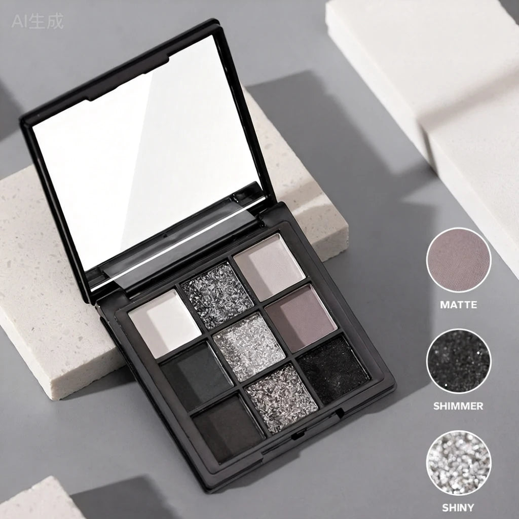 9-Shade Smoky Eyeshadow Palette open compact