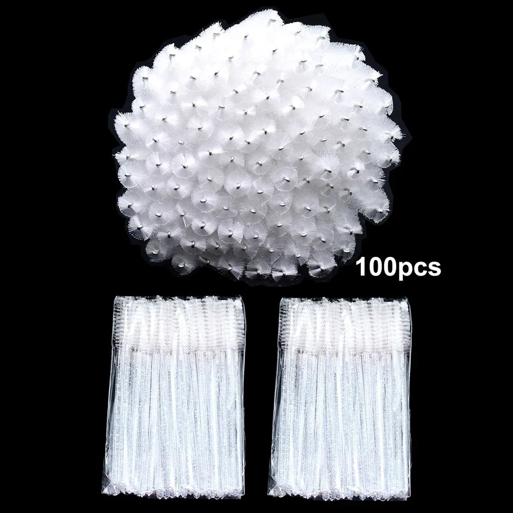 Wholesale 100pcs Disposable Eyelash Brushes Spoolies Micro Lash Mascara Wands Combs for Eyelash Extension Makeup Cosmetic Tools