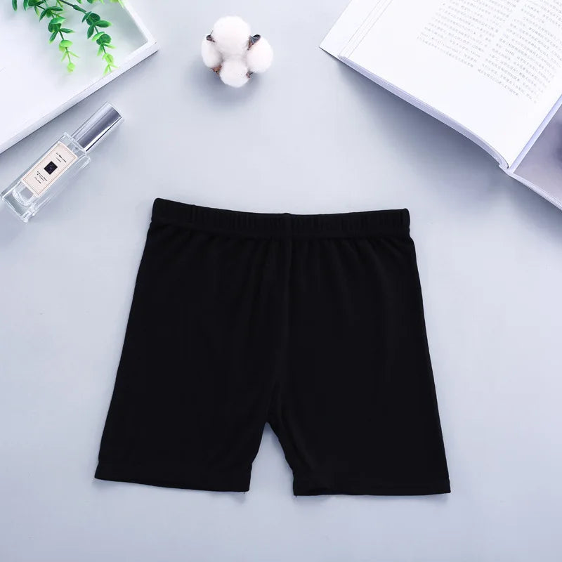 6pcs Basic Solid Color Girls Shorts Simple Style Summer Casual Kids Short Pants