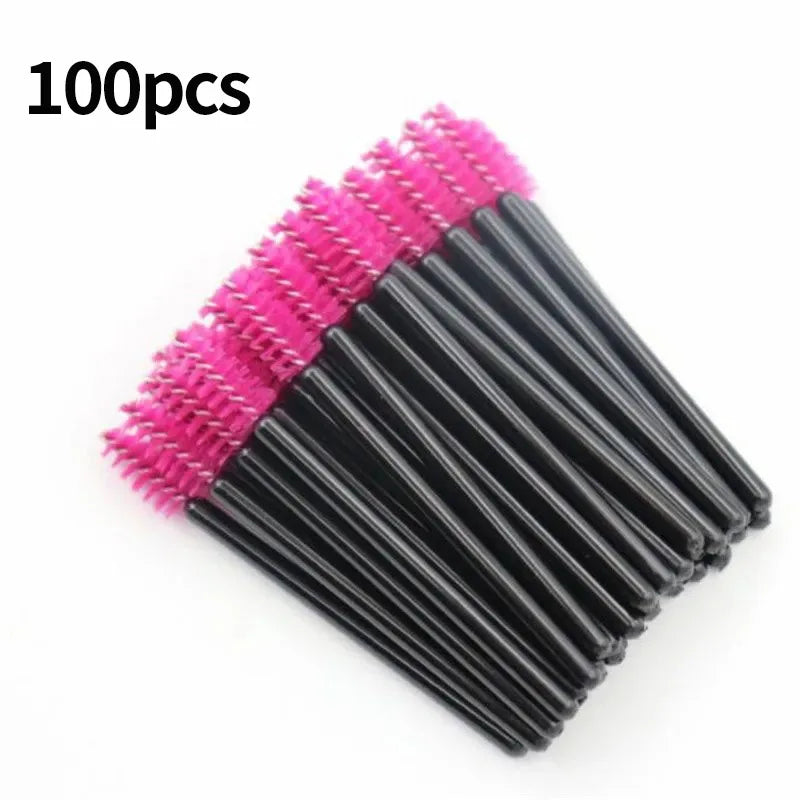 Wholesale 100pcs Disposable Eyelash Brushes Spoolies Micro Lash Mascara Wands Combs for Eyelash Extension Makeup Cosmetic Tools