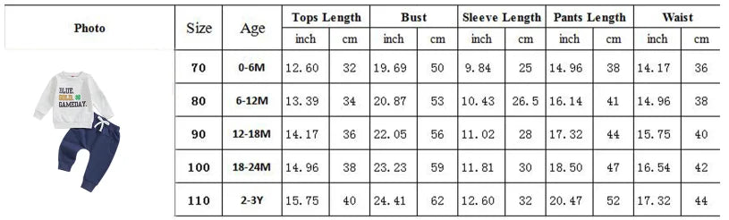 2024-10-11 Lioraitiin Toddler Baby Boy Rugby Outfit Letter Print Long Sleeve Sweatshirt Elastic Waist Pants Boys Clothes Set