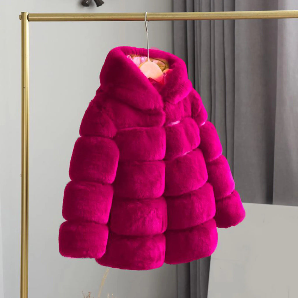 Ski Coat Kids Toddler Girls Jacket Fall Fashionable Winter Toddler Infant Kids Fleece Soild Jackets Warm Hooded Girls 5 T Coat