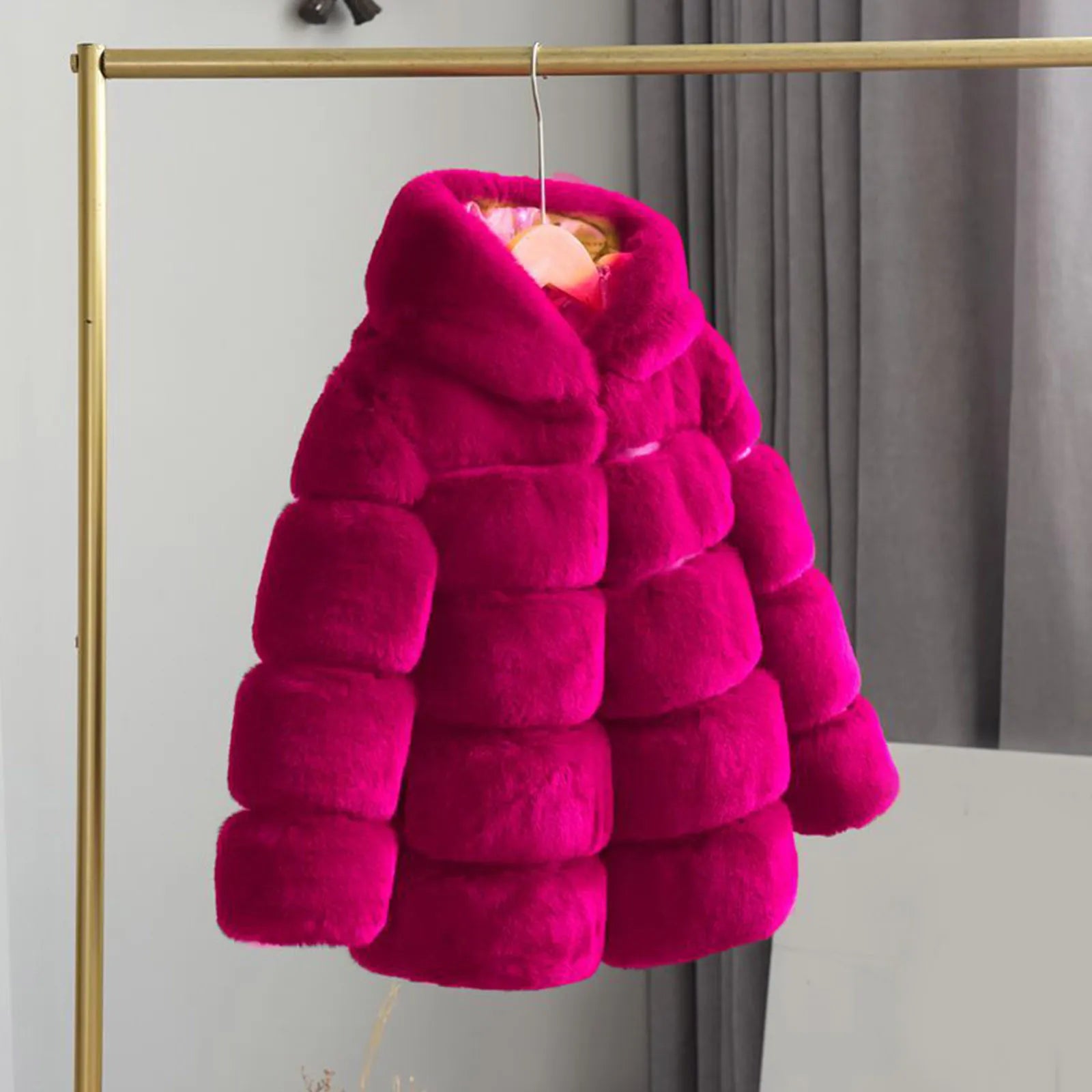 Ski Coat Kids Toddler Girls Jacket Fall Fashionable Winter Toddler Infant Kids Fleece Soild Jackets Warm Hooded Girls 5 T Coat