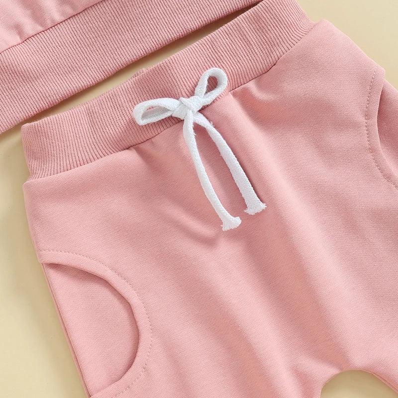 Lioraitiin Toddler Baby Boy Girl Clothes Auntie s Little Bestie Long Sleeve Crewneck Sweatshirt Jogger Pants Set
