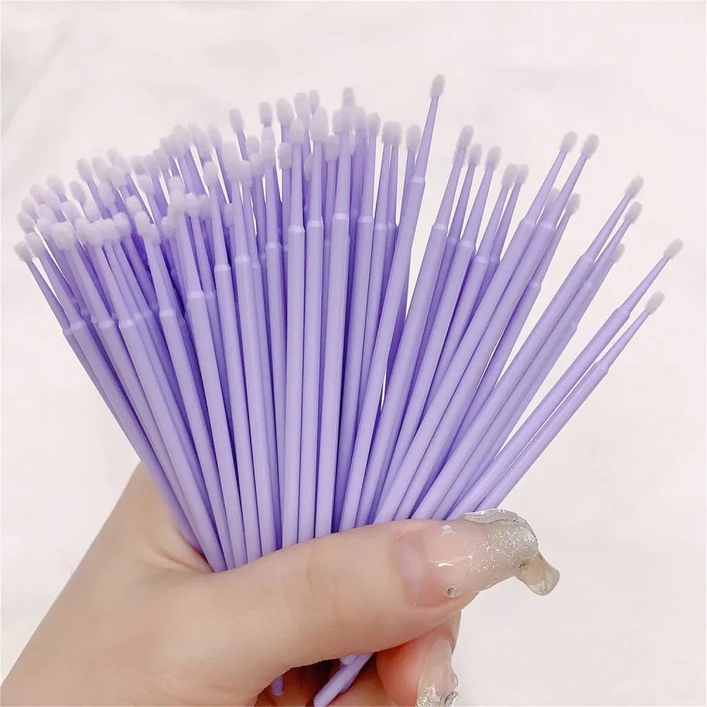 Micro tip makeup cleaning swabs fanned out