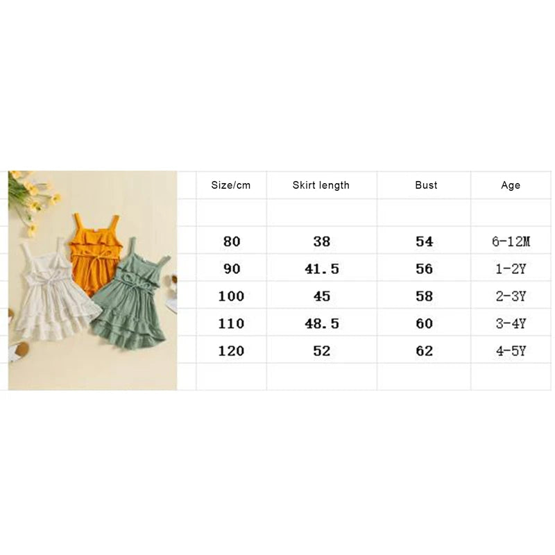 2024-05-07 Lioraitiin Baby Girl Summer Dress Casual Sleeveless Square Neck Belted Dress Toddler A-Line Dress