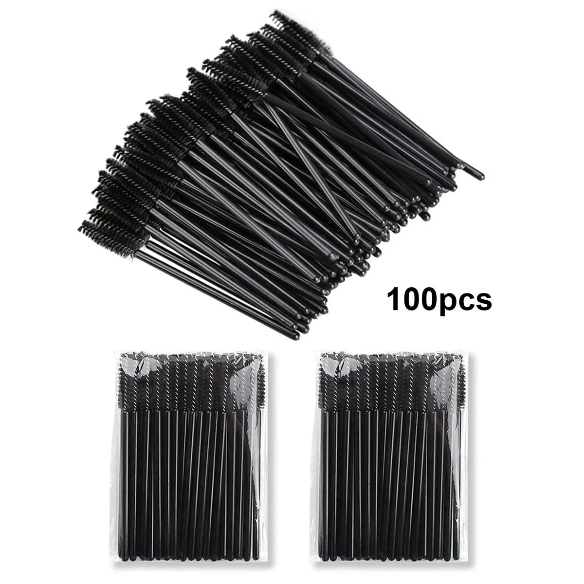 Wholesale 100pcs Disposable Eyelash Brushes Spoolies Micro Lash Mascara Wands Combs for Eyelash Extension Makeup Cosmetic Tools