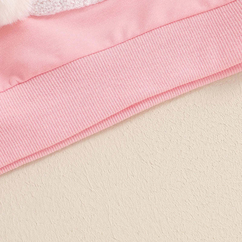 2024-11-29 Lioraitiin Toddler Girls Boys Sweatshirts Easter Clothes Rabbit Embroidered Long Sleeve Baby Pullovers Spring Clothes