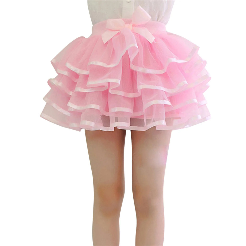 Princess Pretend Slippers Toddler Kids Solid Tulle Tutu Tiered Skirt Party Skirt Layered Skirt For Little Layer Skirt For Girls