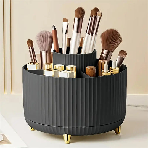 360 Rotating Makeup Storage Organizer - Black