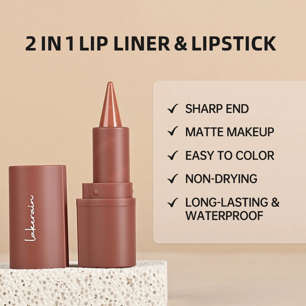 2-in-1 lip liner and lipstick features