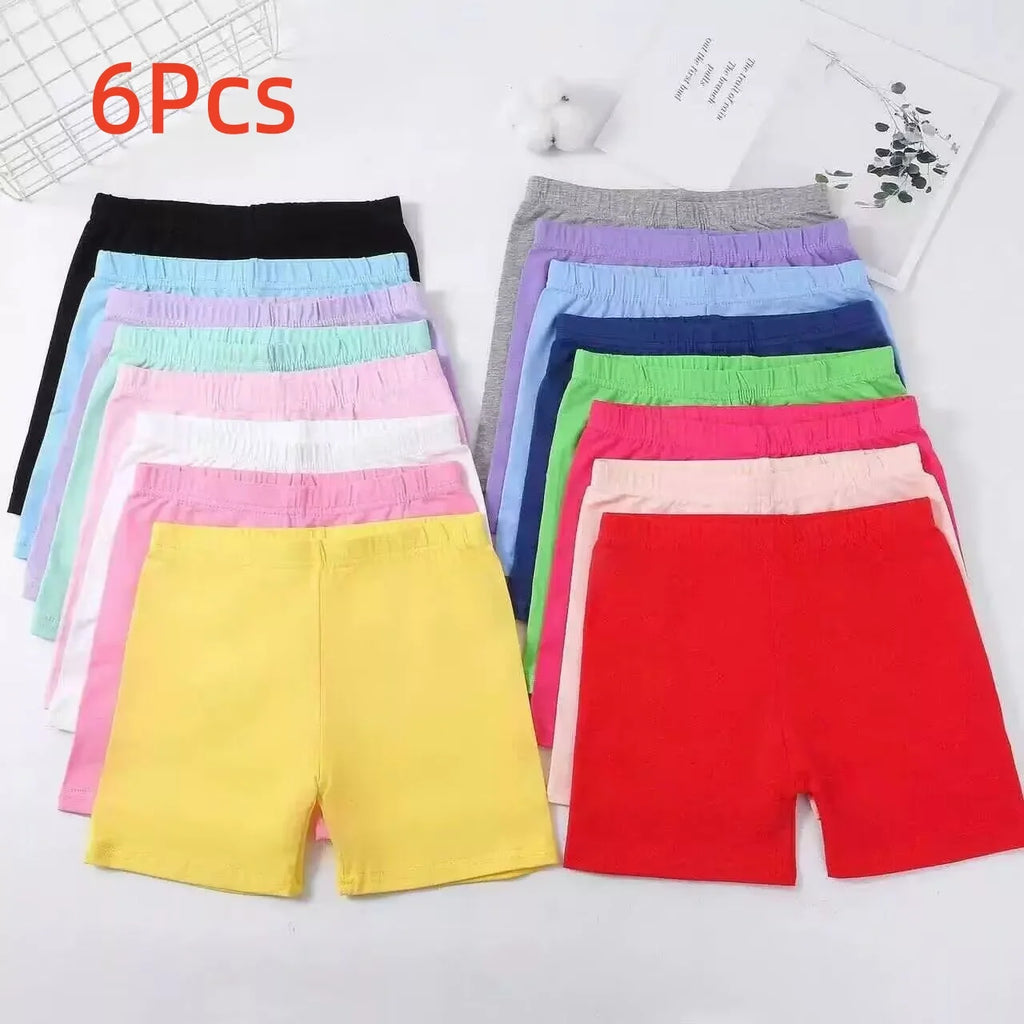 6Pcs 2026 New Modal Girls Shorts Soft Skin-Friendly Kids Summer Basic Bottoms